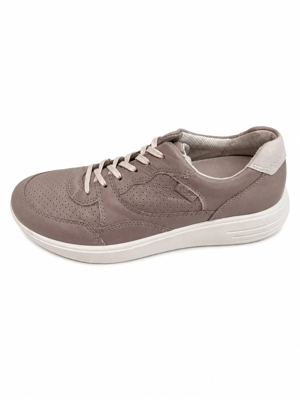 ECCO Soft 7 Runner Sneakers Women’s US 6 EU 37 Grey Rose Leather Shoes